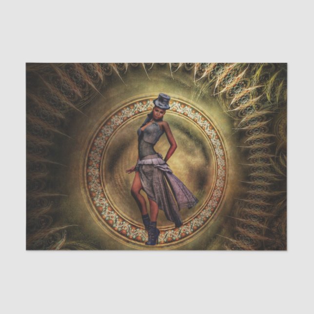 fantasy Steampunk Lady B Tissue Paper (Front)