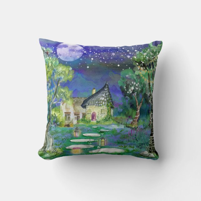 Fantasy Storybook Fairyland Landscape Image Cushion (Front)