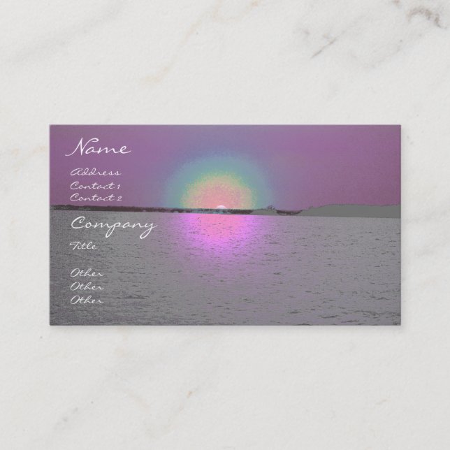 Fantasy Sunset - business card template (Front)