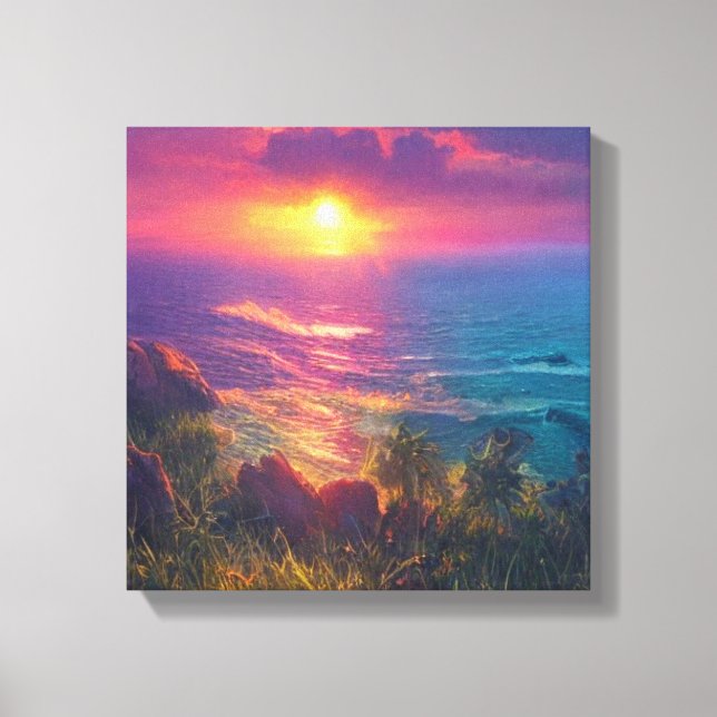 Fantasy Sunset Canvas Print (Front)