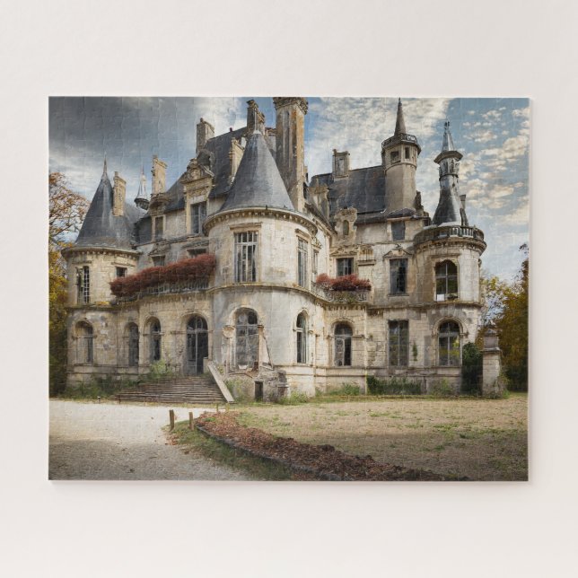 Fantasy Surreal Abandoned French Chateau Jigsaw Puzzle (Horizontal)
