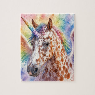 Fantasy Surreal Appaloosa Unicorn Pegasus  Jigsaw Puzzle