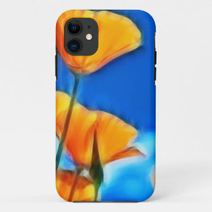 Fantasy Surreal California Poppies iPhone 11 Case