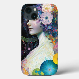 Fantasy Surreal Cosmic Woman Goddess  iPhone 13 Case