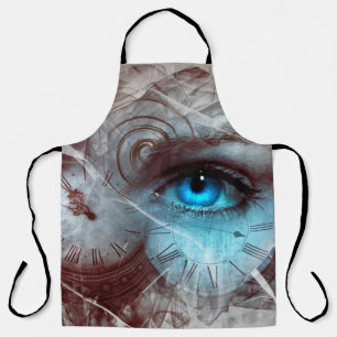 Fantasy surreal eye time clock apron