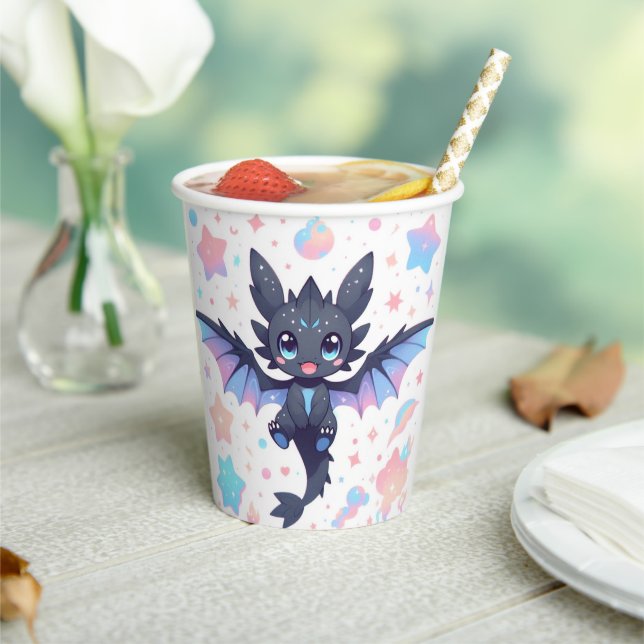 Fantasy Sweet Dragon Baby Shower Paper Cups (Insitu)