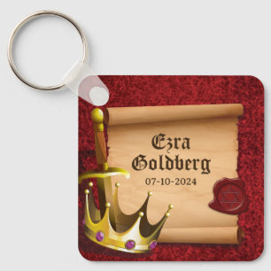 Fantasy Sword Crown Mediaeval Knight Bar Mitzvah Key Ring