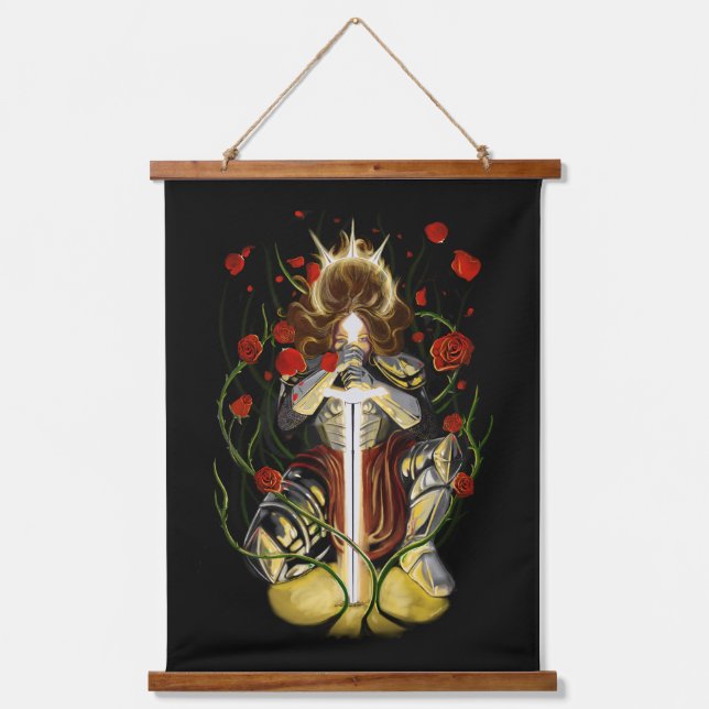 Fantasy Sword in the Stone Artwork Hanging Tapestry (Front)