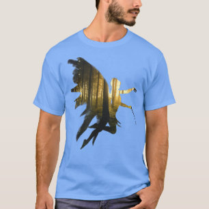 Fantasy tales world, fairy with magic wand in the T-Shirt