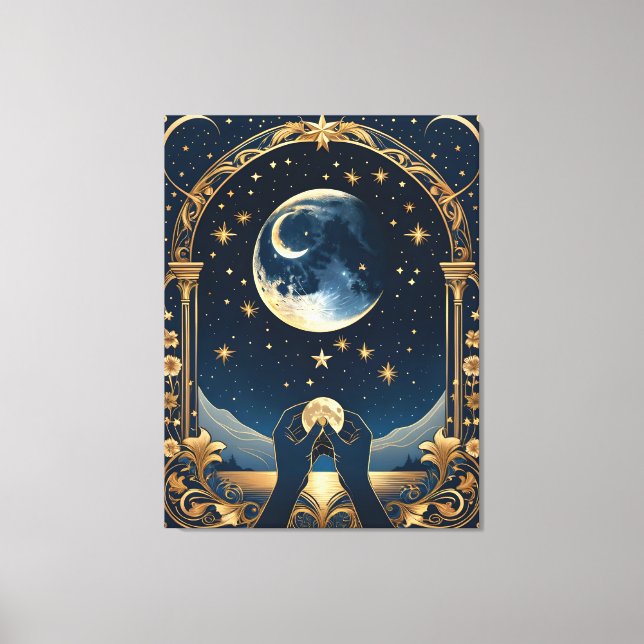fantasy tarot hands painting canvas print (Front)