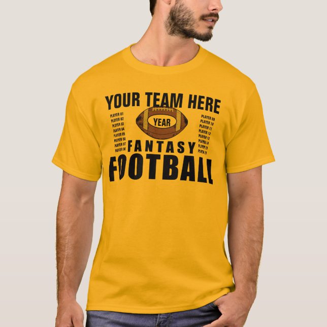 FANTASY TEAM CHAMPIONS TEE SHIRTS - Customised (Front)