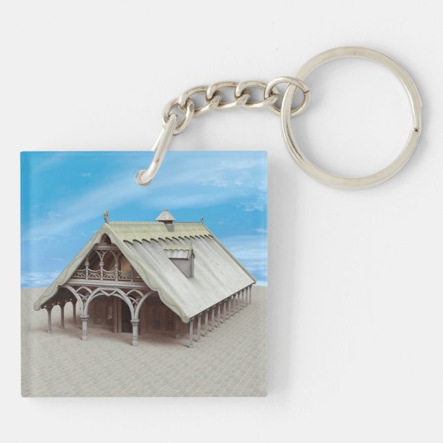 Fantasy Temple Key Ring (Back)