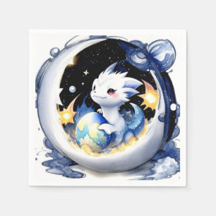 Fantasy-Themed Dragon Baby Shower Napkin