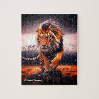Fantasy tiger-lion poster jigsaw puzzle