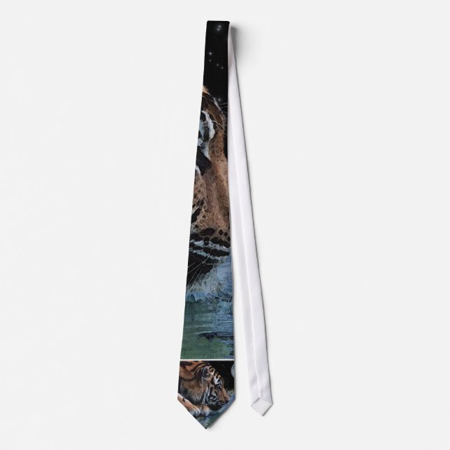 Fantasy Tiger & Moon Tie (Front)