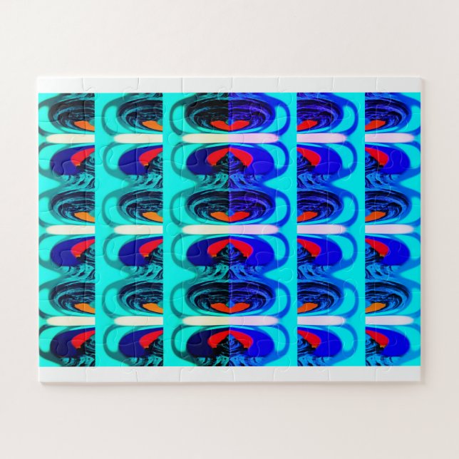 Fantasy time layers abstract art jigsaw puzzle (Horizontal)
