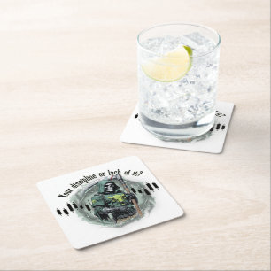  Fantasy trade design   Grim Reaper    motivation Square Paper Coaster