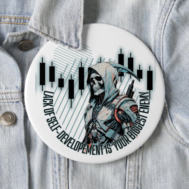 Fantasy Trade design | Motivation | Biggest Enemy 6 Cm Round Badge (In Situ)