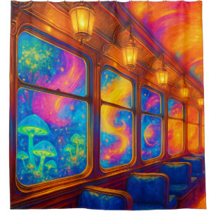 Fantasy Train Shower Curtain