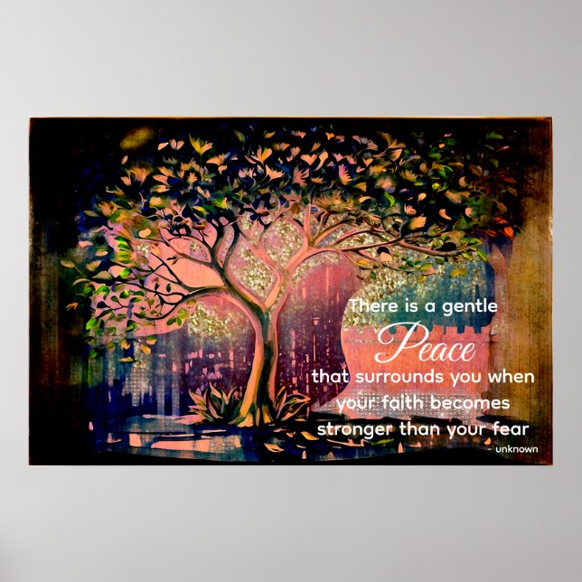 *~* Fantasy Tree AP81 Ethereal Peace Quote Poster (Front)