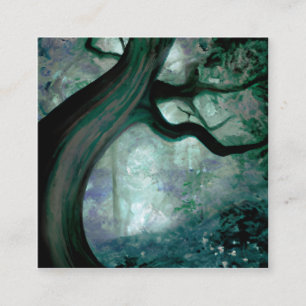 Fantasy Tree Square Business Card