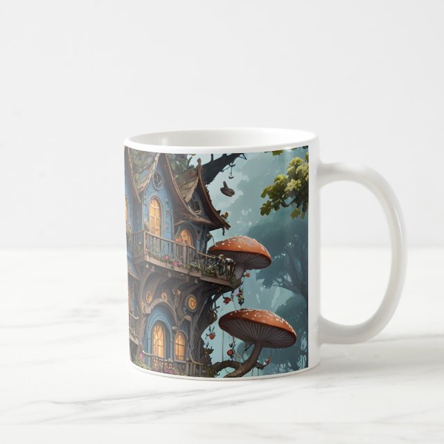 Fantasy Treehouse set of Coffee Mug.  Mug (Right)