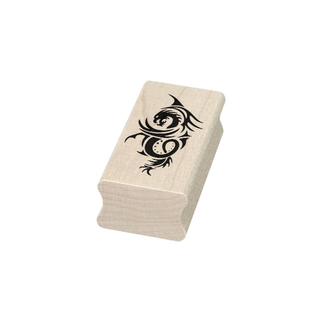 fantasy tribal dragon art stamp (Stamp)