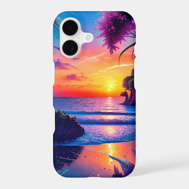 Fantasy Tropical Beach Two iPhone Case (Back)