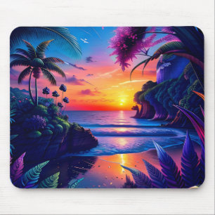 Fantasy Tropical Beach Two Mouse Mat