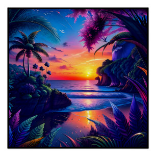 Fantasy Tropical Beach Two Poster