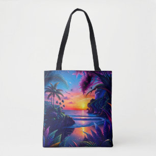 Fantasy Tropical Beach Two Tote Bag