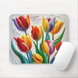 Fantasy Tulip Bouquet Mouse Mat