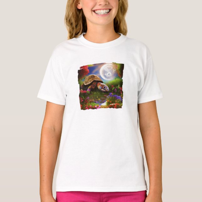 Fantasy turtle and moon   T-Shirt (Front)