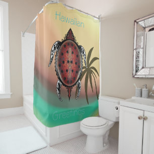 Fantasy Turtle Tattoo Shower Curtain