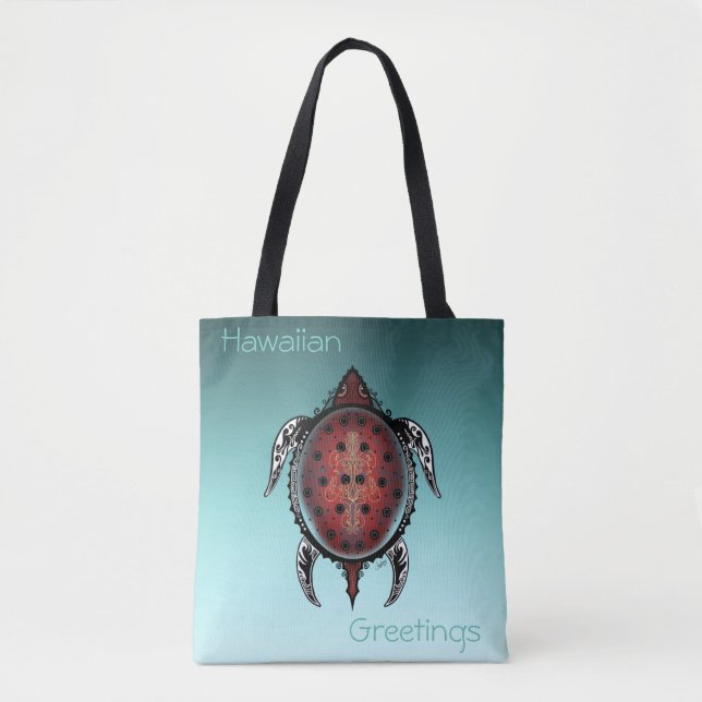 Fantasy Turtle Tattoo Tote Bag (Front)