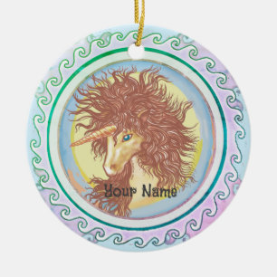Fantasy Unicorn  Ceramic Tree Decoration