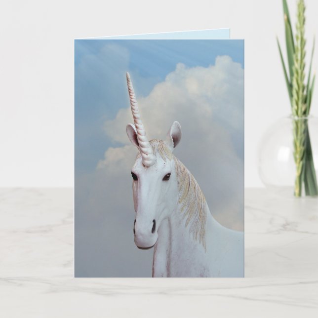 fantasy unicorn greeting card (Front)