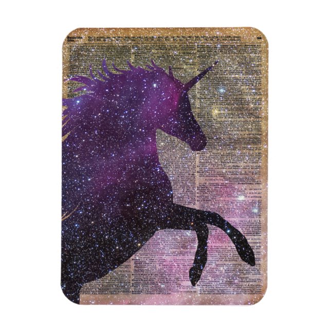 Fantasy Unicorn in the Space Magnet (Vertical)