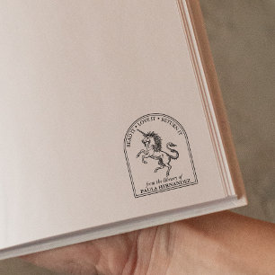 Fantasy Unicorn Library From the Library Of  Rubber Stamp