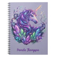 Fantasy Unicorn Magical Crystals Journal/
