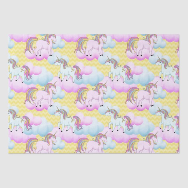 Fantasy unicorn pattern girls party tissue tissue paper (Front)