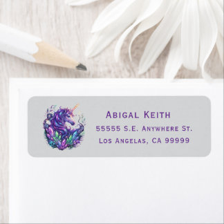 Fantasy Unicorn Return Address