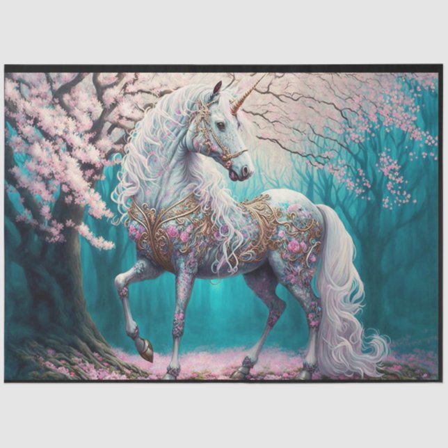 Fantasy Unicorn Tissue Paper (Front)