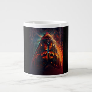 Fantasy Version Of A Clown Face Tiger Moth Large Coffee Mug