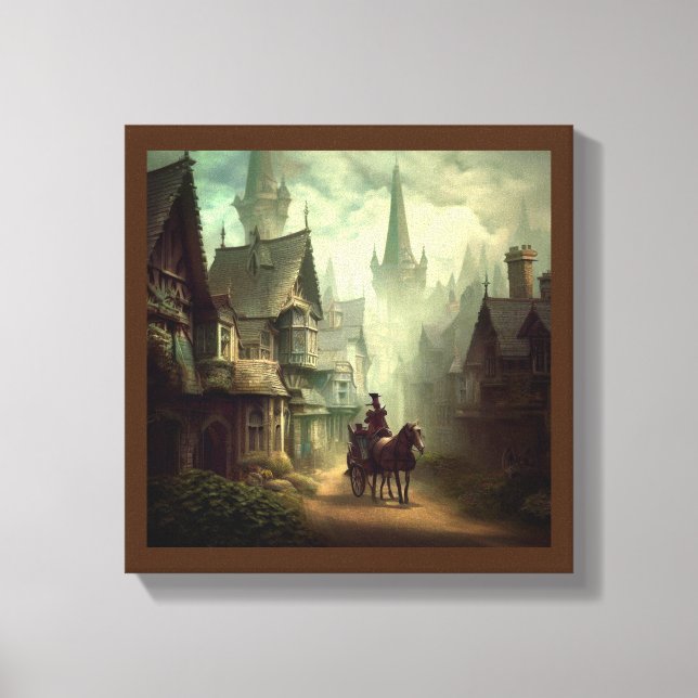 Fantasy Victorian England 1 Canvas Print (Front)