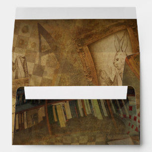 Fantasy Vintage Alice in Wonderland Birthday Party Envelope