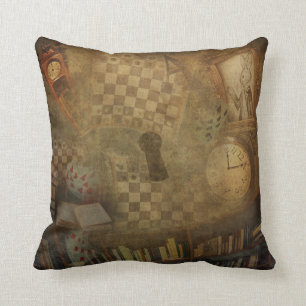 Fantasy Vintage Alice in Wonderland Office Bedroom Cushion