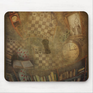 Fantasy Vintage Alice in Wonderland Office Bedroom Mouse Mat