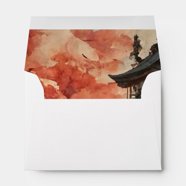 Fantasy vision in reds CG painting Envelope (Back (Bottom))