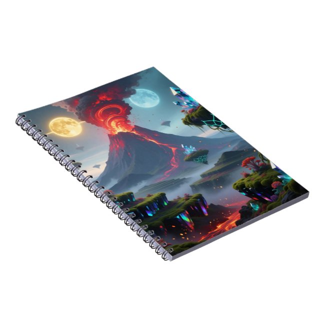 Fantasy Volcano World Photo Notebook (Right Side)